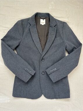 DIESEL Charcoal Grey Wool Blend Blazer Jacket - Size L (Runs Small / Slim Fit)
